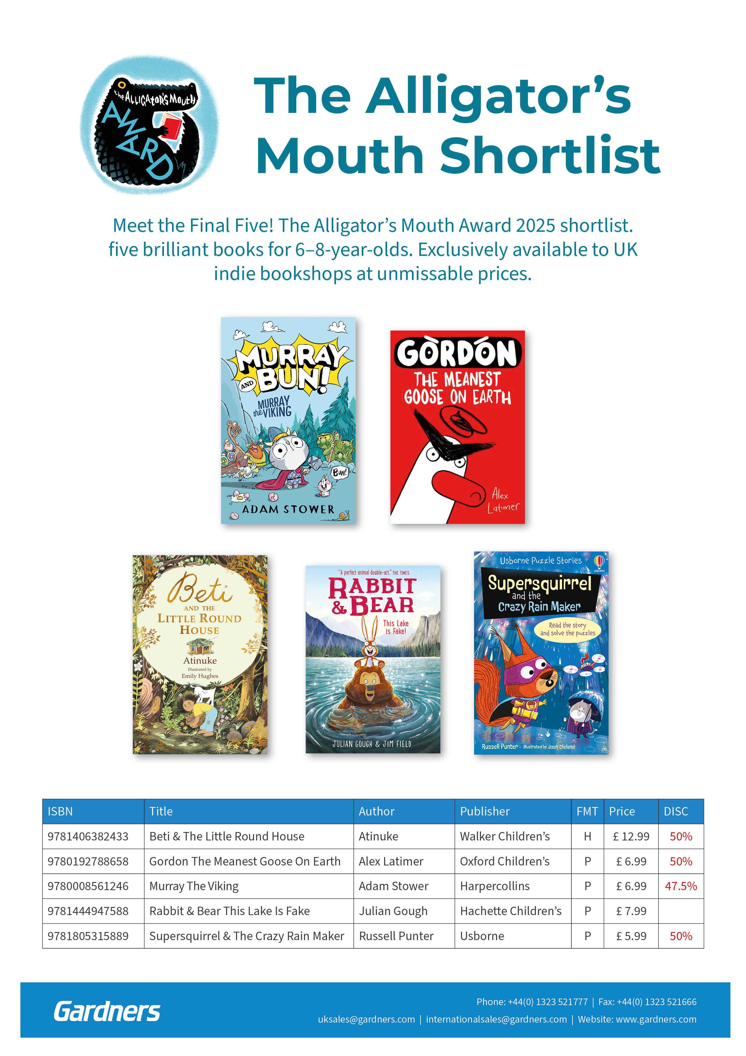 Alligator's Mouth Awards - Shortlist 2025