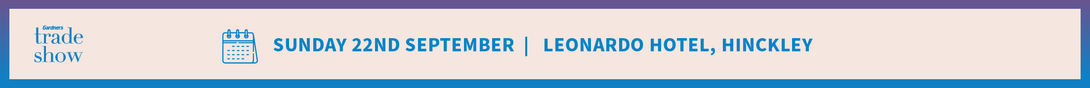 Sunday 1st Oct | Leonardo Hotel, Hinckley